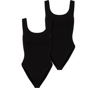 Urban Classics Damen Body Ladies Organic Tank Body 2-Pack, 2er Pack Tank Body für Frauen, Bio-Baumwolle, black+black, S