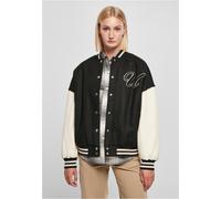 Urban Classics Damen TB5436-Ladies Oversized Big U College Jacket Jacke, Black/palewhite, XL