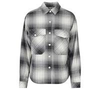 Urban Classics Damen Ladies Oversized Check T-Shirt, Whitesand/Black, XXL EU