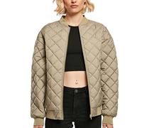 Urban Classics Ladies Oversized Diamond Quilted Bomber Jacket Frauen in Gr. M in Khaki