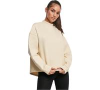 Urban Classics Damen Ladies Oversized High Neck Crew Pullover, Beige (Sand 00208), Medium (Herstellergröße: M)