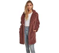 Urban Classics Damen Ladies Oversized Sherpa Coat Mantel, Rosa (Darkrose 01472), Medium (Herstellergröße: M)
