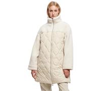 Urban Classics Damenjacke Oversized Sherpa Quilted Coat – Gr. L, softseagrass/whitesand