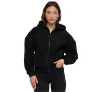 Urban Classics Damen Kapuzenpullover TB6133 Oversized Sherpa mit Reißverschluss Schwarz 4XL