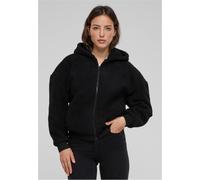 Sweatjacke URBAN CLASSICS "Urban Classics Damen Ladies Oversized Sherpa Zip Hoody" Gr. XXL, schwarz (black) Damen Sweatjacken (38888543-XXL) black