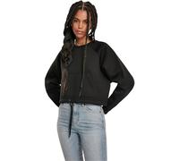 Sweatshirt URBAN CLASSICS "Urban Classics Damen Ladies Oversized Short Raglan Crew", Damen, Gr. S, schwarz, 68% Polyester, 27% Viskose, 5% Elasthan, unifarben, Rundhals, Sweatshirts Sweatshirt (187838