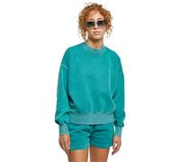 Urban Classics Damen Sweatshirt Ladies Oversized Stone Washed Crewneck watergreen XL