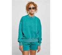 Urban Classics Damen Sweatshirt Ladies Oversized Stone Washed Crewneck watergreen 3XL