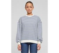 Urban Classics Damen Ladies Oversized Striped Crewneck TB6135 Whitesand/Vintageblue-4XL