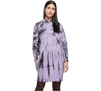 Urban Classics Oversized Tie Dye Long Sleeve Short Dress Grau M Frau (Herstellerartikelnummer: TB4531-Black/Lavender_M)