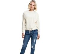 Urban Classics Ladies Oversized Velvet Crew Frauen in Gr. S in Beige