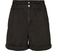 Urban Classics Ladies Paperbag Shorts Black Größe: 28 | Kurze Sporthosen Outlet | Damen | Schwarz
