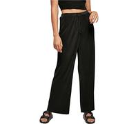 Urban Classics Damen Ladies Plisse Pants Black, 4XL