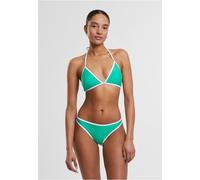 Urban Classics Damen Ladies Retro Triangle Bikini TB7483 Froggreen/White-M