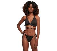Urban Classics Bikini Baby Lock Rib Triangle Damen Schwarz Größe M