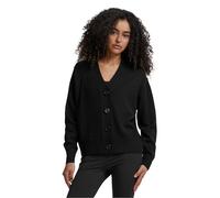 Urban Classics Strickjacke Rib Cardigan V-Ausschnitt 50% Baumwolle/50% Polyacryl Damen XS Schwarz