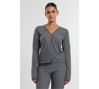 Urban Classics Damen Tb7001-ladies Rib Cardigan Strickjacken, Darkgreymelange, L EU