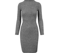 Urban Classics Damen Kleid dunkelgrau / weiß, Größe S, 3906486 Dunkelgrau / Weiß 36