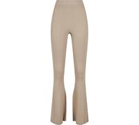 Urban Classics Ladies Rib Knit Bootcut Leggings in Gr. S in Beige