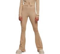 Urban Classics Ladies Rib Knit Bootcut Leggings in Gr. L in Beige