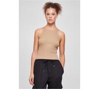 Urban Classics Damen Ladies Rib Knit Crossed Back Top Unionbeige-5XL
