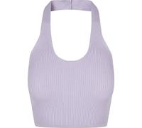 Urban Classics Damen Ladies Rib Knit Crossed Neckholder Top T-Shirt, Lilac, XL