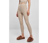 Leggings URBAN CLASSICS "Urban Classics Damen Ladies Rib Knit Leggings", Damen, Gr. 4XL, US-Größen, lighttaupe, 35% Polyacryl, 35% Viskose, 30% Polyamid, unifarben, slim fit, Hosen Leggings (59330703-