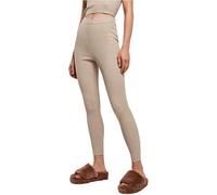 Leggings URBAN CLASSICS "Urban Classics Damen Ladies Rib Knit Leggings", Damen, Gr. 4XL, US-Größen, lighttaupe, 35% Polyacryl, 35% Viskose, 30% Polyamid, unifarben, slim fit, Hosen Leggings (59330703-