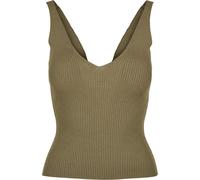 Urban Classics Damen Ripp-Top TB4737 – Rippstrick, Khaki, Größe 5XL