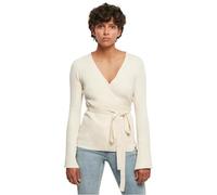 Urban Classics Damen Strickjacke TB5088 Rippstrick Wickel-Design whitesand 3XL