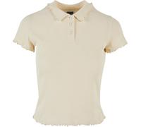 Urban Classics Damen TB5978-Ladies Rib Polo Tee Polohemd, whitesand, M