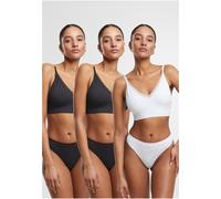 Urban Classics Damen Ladies Rip Tanga 3-Pack TB7671B Black+Black+White-L
