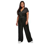 Urban Classics Jumpsuit Satin Wide Leg mit Gürtel Damen Schwarz Gr. S
