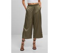 Urban Classics Hose Ladies Satin Wide Leg Culotte - Damen XL, paleolive, 96% Polyester/4% Elasthan