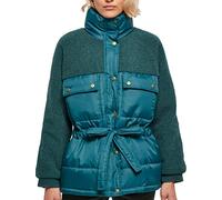 Urban Classics Ladies Sherpa Mix Puffer Jacket in Gr. S in Grün