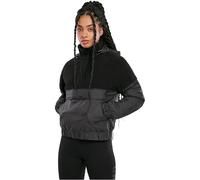 Urban Classics Ladies Sherpa Mix Pull Over Jacket in Gr. 4XL in Schwarz