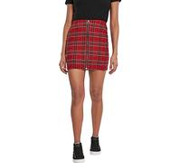Urban Classics Ladies Short Checker Skirt Damen-Kurzer Rock - rot schwarz M