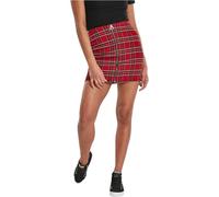 Urban Classics TB2845 Ladies Short Checker Skirt, Größe:XS, Farbe:red/blk