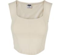 Urban Classics Damen Ladies Short Corsage Top Whitesand-2XL