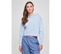 Urban Classics Damen Ladies Short Flower Embroidery Terry Hoody Balticblue-5XL