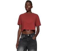 Urban Classics Damen Ladies Short Oversized Tee 2-Pack White+Rusty, XS
