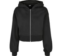Urban Classics Damen Ladies Short Oversized Zip Jacket Black-XL