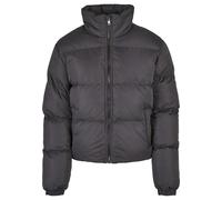 Winterjacke URBAN CLASSICS "Damen Ladies Short Peached Puffer Jacket" Gr. L, schwarz (black) Damen Jacken Winterjacken (36031841-L)