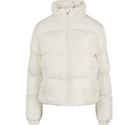 Urban Classics Damen Ladies Short Peached Puffer Jacket Jacke, whitesand, XXL