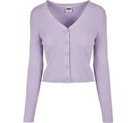 Urban Classics Ladies Short Rib Knit Cardigan in Gr. XL in Violet