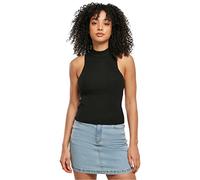 Urban Classics Damen Shirt Short Rib Knit Rollkragen-Top Schwarz 5XL