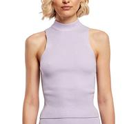 Urban Classics Damen Ladies Short Rib Knit Turtleneck Top T-Shirt, Lilac, 5XL