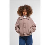 Urban Classics Damen Ladies Short Sherpa Button Jacket TB6720 Duskrose-2XL