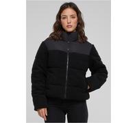 Urban Classics Damen Ladies Short Sherpa Mix Puffer Jacket TB6147 Black/Black-S