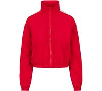 Urban Classics Ladies Short Striped Crinkle Track Jacket Frauen in Gr. XL in Rot
